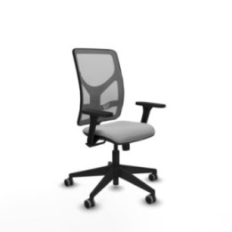 Motilla sincro malla gris bali gris claro brazos 3D base piramidal  ruedas 65mm engomadas