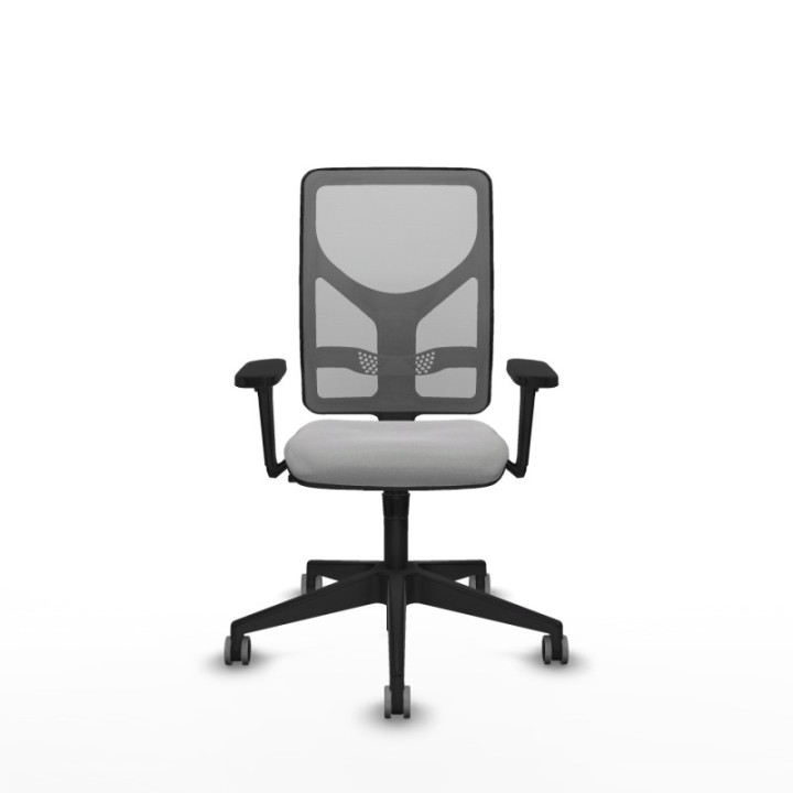 Motilla sincro malla gris bali gris claro brazos 3D base piramidal  ruedas 65mm engomadas