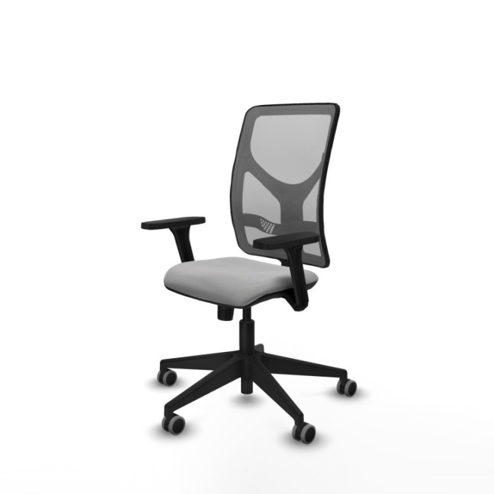 Motilla sincro malla gris bali gris claro brazos 3D base piramidal  ruedas 65mm engomadas