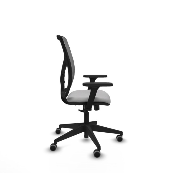 Motilla sincro malla gris bali gris claro brazos 3D base piramidal  ruedas 65mm engomadas