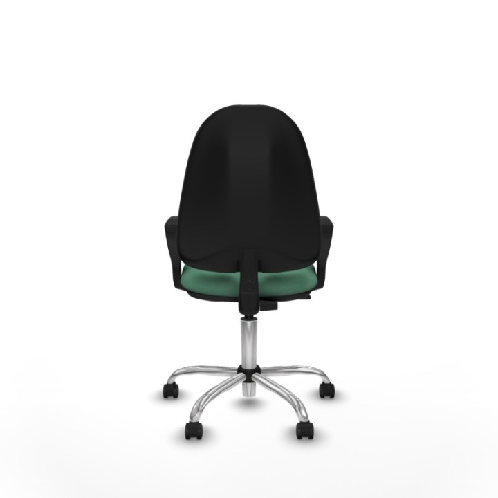 Algarra CP bali verde esmeralda brazos fijos base cromada ruedas engomadas 50mm