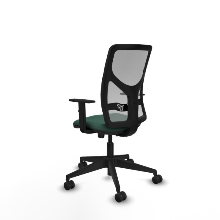 Motilla sincro malla gris bali verde botella brazos 1D base piramidal  ruedas 65mm nailon