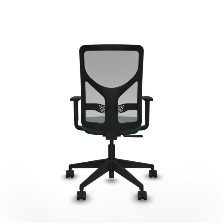 Motilla sincro malla gris bali verde botella brazos 1D base piramidal  ruedas 65mm nailon