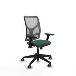 Motilla sincro malla gris bali verde botella brazos 3D base piramidal  ruedas 65mm engomadas