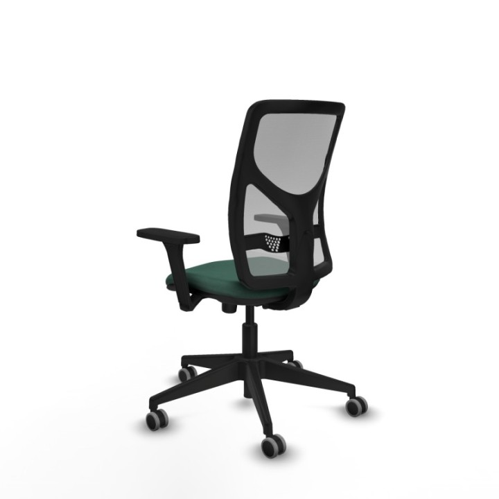 Motilla sincro malla gris bali verde botella brazos 3D base piramidal  ruedas 65mm engomadas