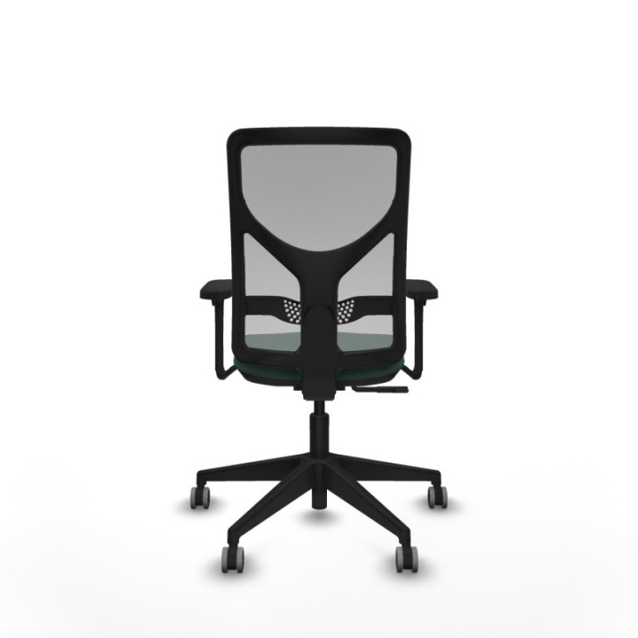 Motilla sincro malla gris bali verde botella brazos 3D base piramidal  ruedas 65mm engomadas