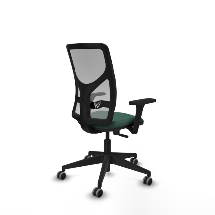 Motilla sincro malla gris bali verde botella brazos 3D base piramidal  ruedas 65mm engomadas