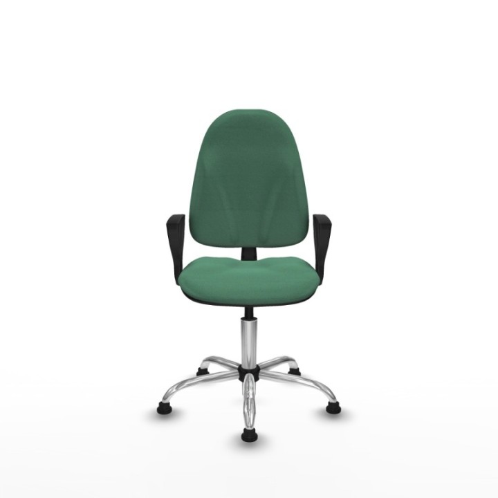 Algarra CP bali verde esmeralda brazos fijos base cromada topes