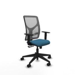 Motilla sincro malla gris bali verde petroleo brazos 1D base piramidal  ruedas 65mm nailon