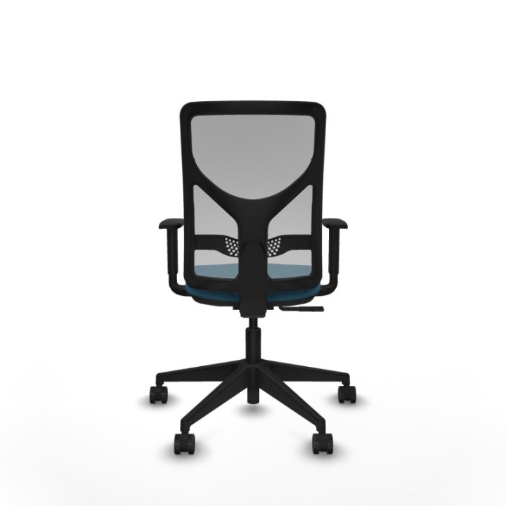 Motilla sincro malla gris bali verde petroleo brazos 1D base piramidal  ruedas 65mm nailon