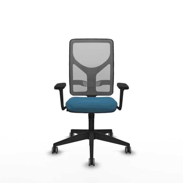 Motilla sincro malla gris bali verde petroleo brazos 3D base piramidal  ruedas 65mm engomadas