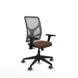 Motilla sincro malla gris bali marrón oscuro brazos 3D base piramidal  ruedas 65mm engomadas