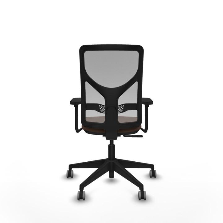 Motilla sincro malla gris bali marrón oscuro brazos 3D base piramidal  ruedas 65mm engomadas