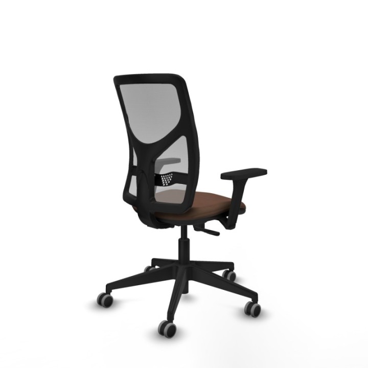 Motilla sincro malla gris bali marrón oscuro brazos 3D base piramidal  ruedas 65mm engomadas