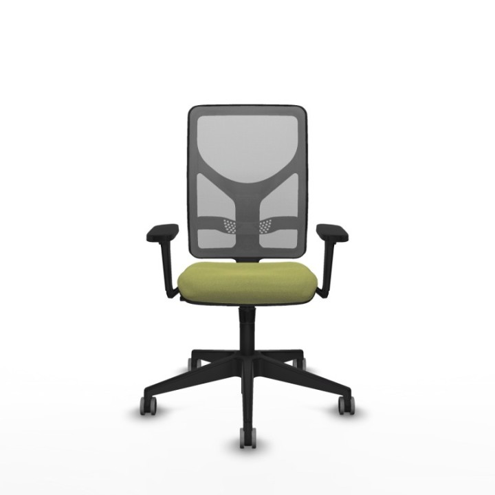 Motilla sincro malla gris bali verde oliva brazos 3D base piramidal  ruedas 65mm engomadas