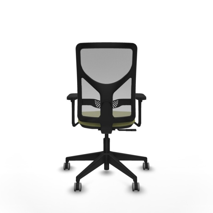 Motilla sincro malla gris bali verde oliva brazos 3D base piramidal  ruedas 65mm engomadas