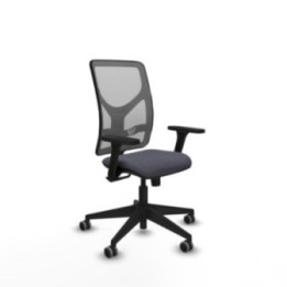 Motilla sincro malla gris bali gris oscuro brazos 3D base piramidal  ruedas 65mm engomadas