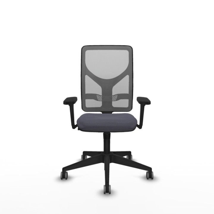 Motilla sincro malla gris bali gris oscuro brazos 3D base piramidal  ruedas 65mm engomadas