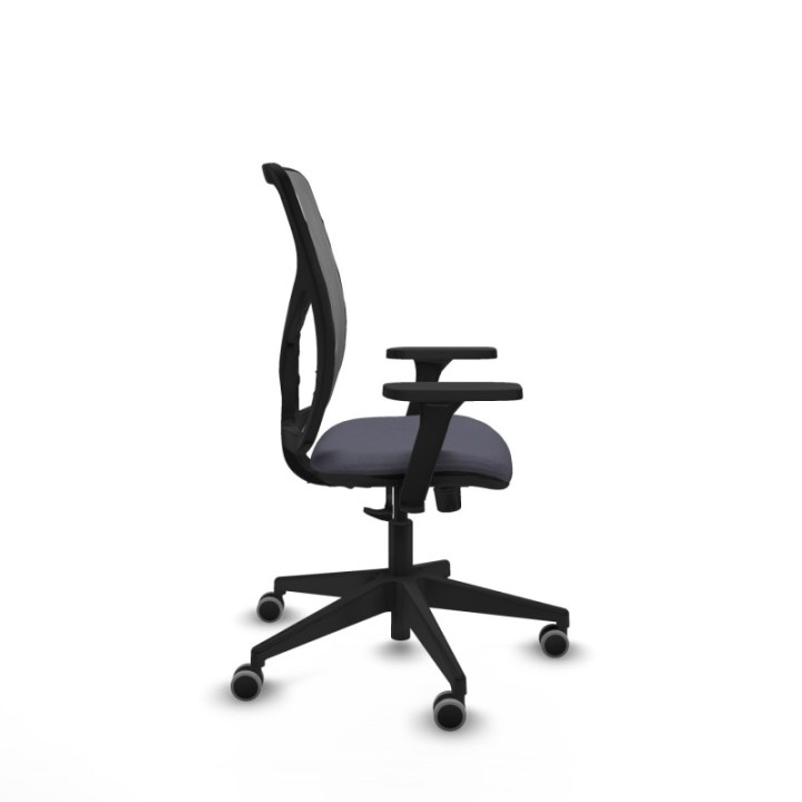 Motilla sincro malla gris bali gris oscuro brazos 3D base piramidal  ruedas 65mm engomadas