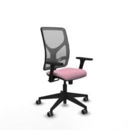 Motilla sincro malla gris bali rosa brazos 3D base piramidal  ruedas 65mm engomadas