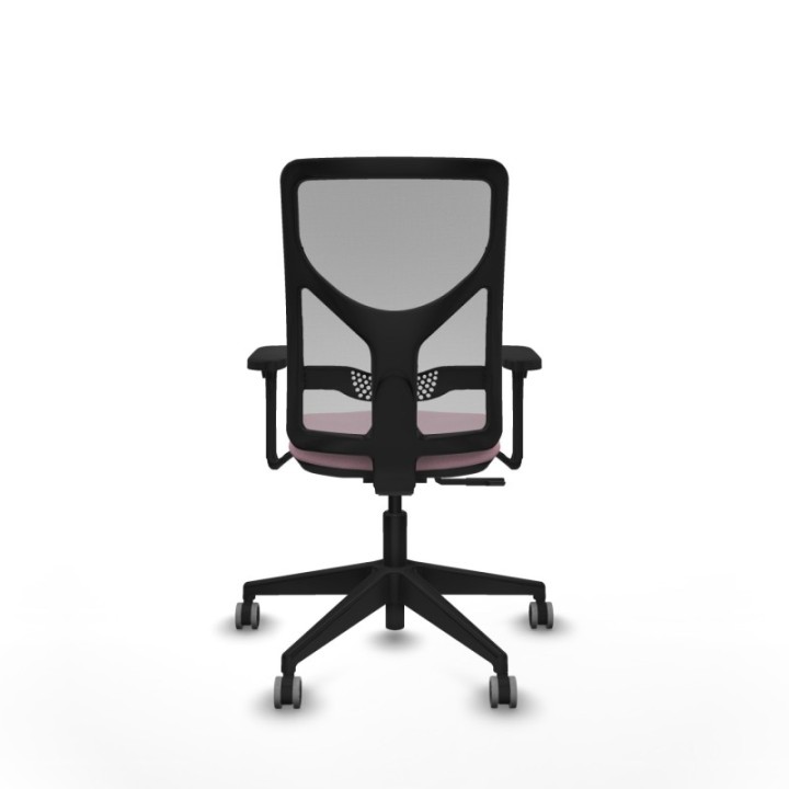 Motilla sincro malla gris bali rosa brazos 3D base piramidal  ruedas 65mm engomadas