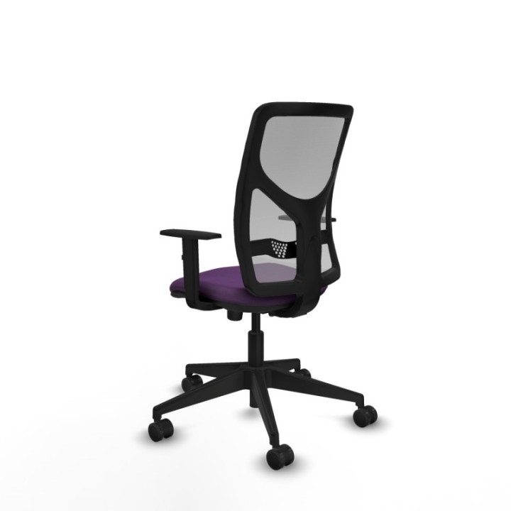 Motilla sincro malla gris bali morado brazos 1D base piramidal  ruedas 65mm nailon