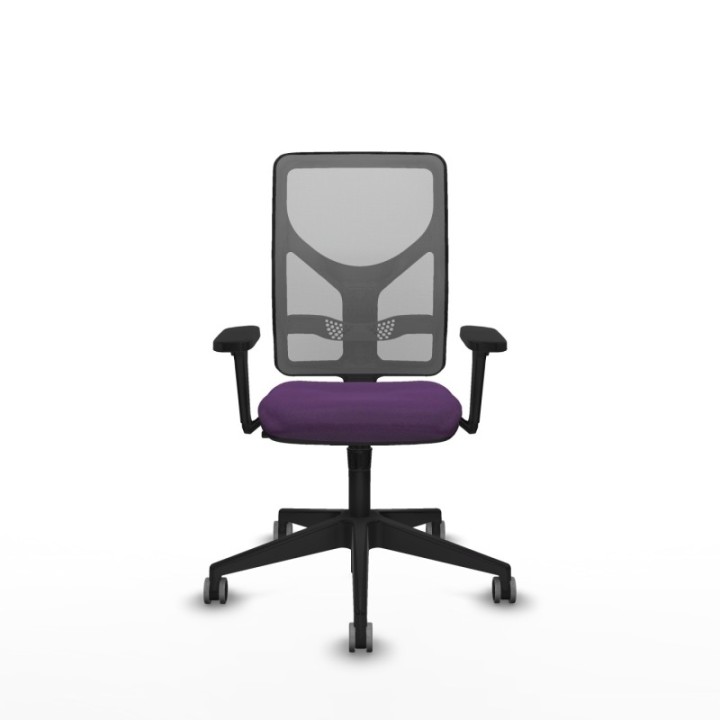 Motilla sincro malla gris bali morado brazos 3D base piramidal  ruedas 65mm engomadas