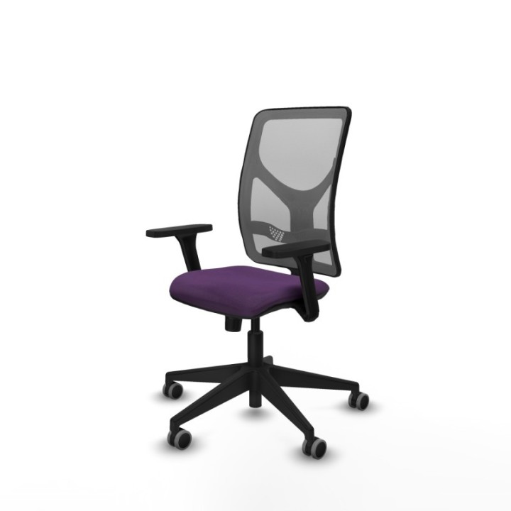 Motilla sincro malla gris bali morado brazos 3D base piramidal  ruedas 65mm engomadas