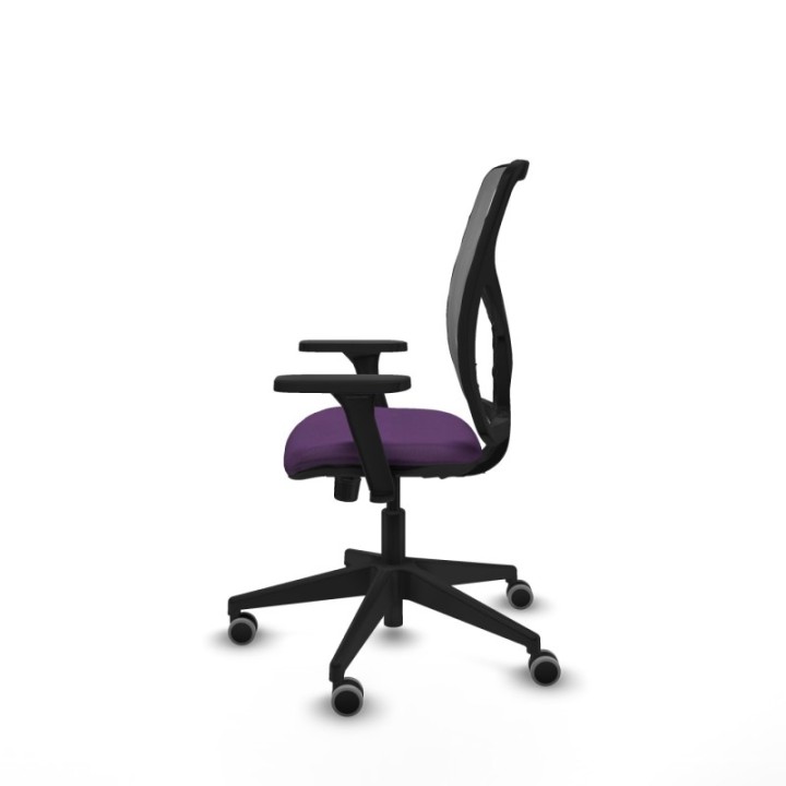 Motilla sincro malla gris bali morado brazos 3D base piramidal  ruedas 65mm engomadas