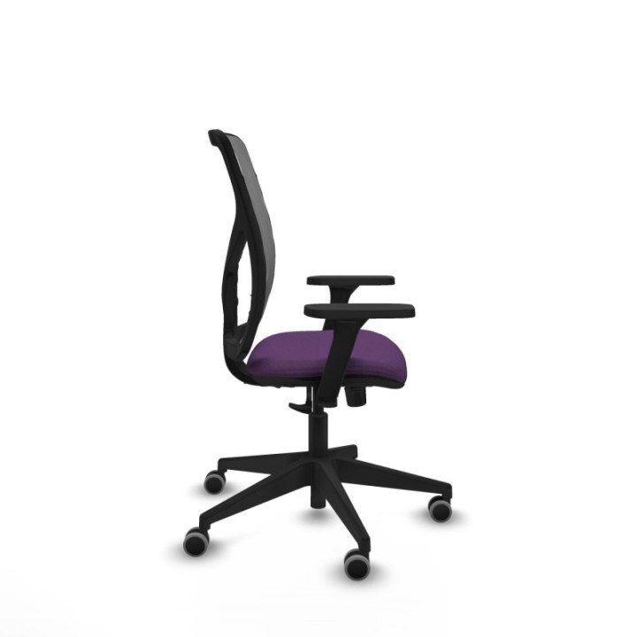 Motilla sincro malla gris bali morado brazos 3D base piramidal  ruedas 65mm engomadas