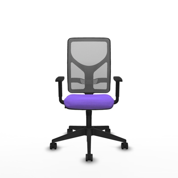 Motilla sincro malla gris bali lila brazos 1D base piramidal  ruedas 65mm nailon