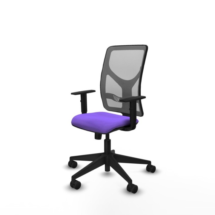 Motilla sincro malla gris bali lila brazos 1D base piramidal  ruedas 65mm nailon