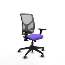 Motilla sincro malla gris bali lila brazos 3D base piramidal  ruedas 65mm engomadas