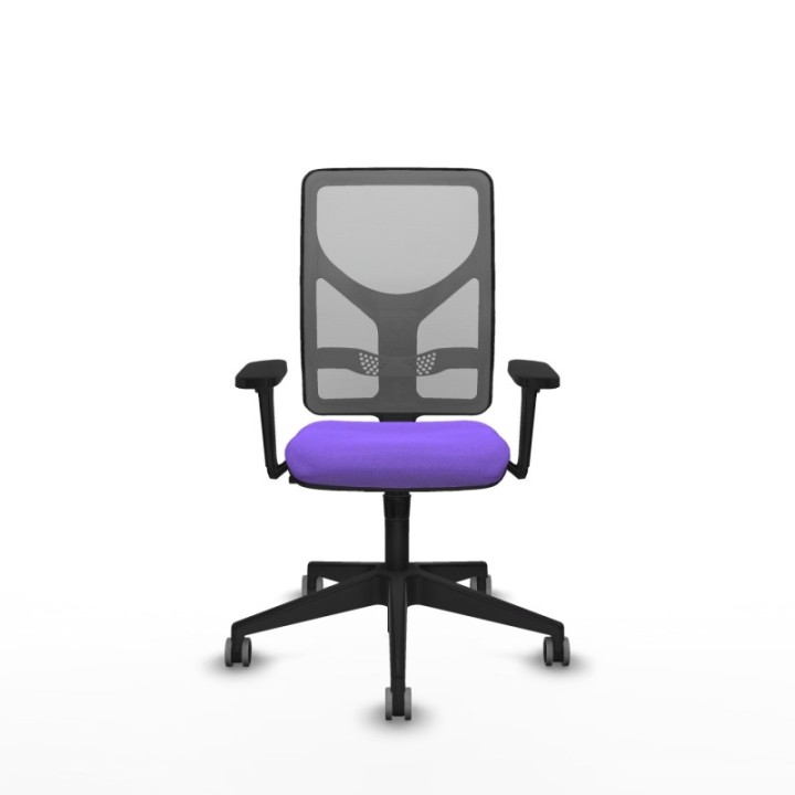 Motilla sincro malla gris bali lila brazos 3D base piramidal  ruedas 65mm engomadas