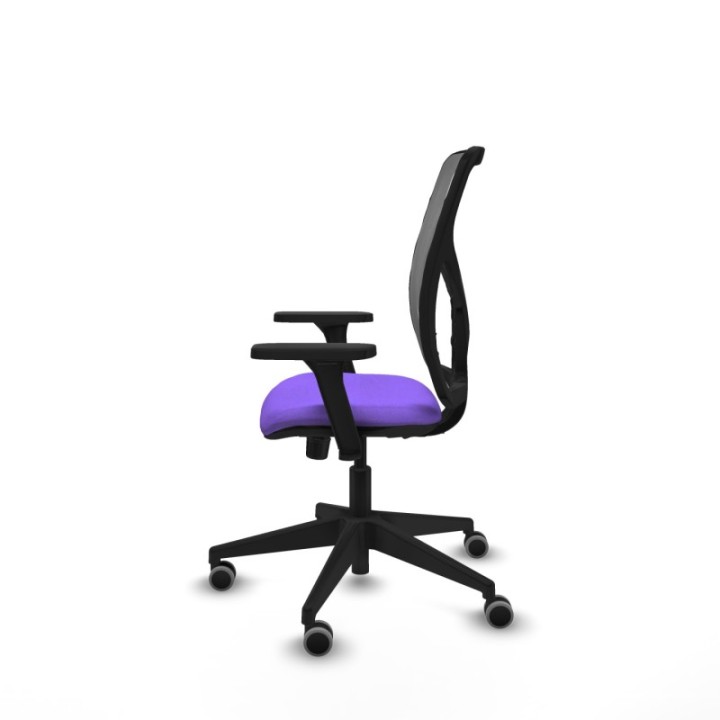 Motilla sincro malla gris bali lila brazos 3D base piramidal  ruedas 65mm engomadas