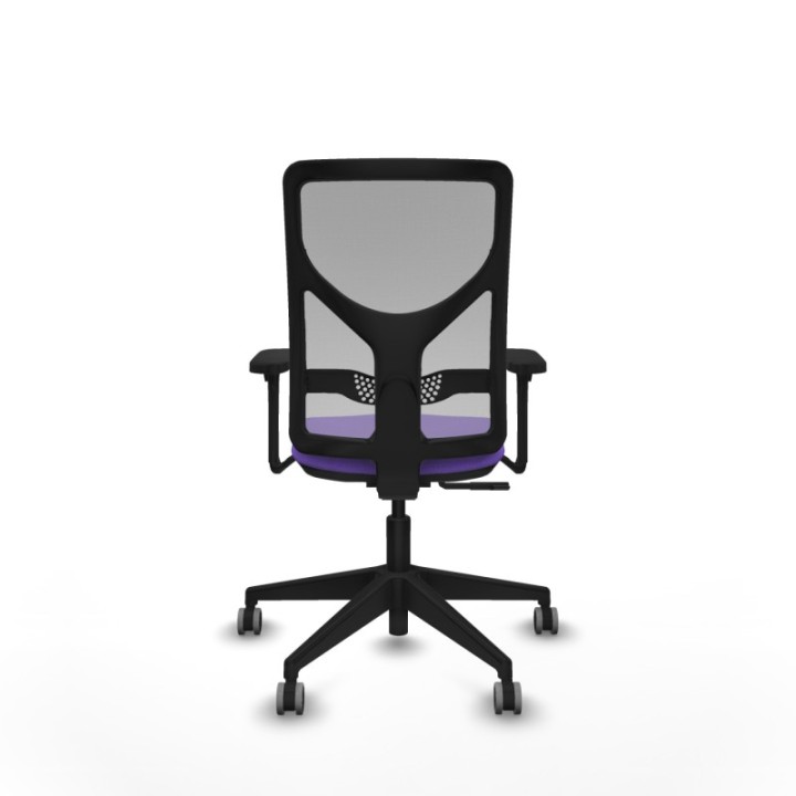 Motilla sincro malla gris bali lila brazos 3D base piramidal  ruedas 65mm engomadas