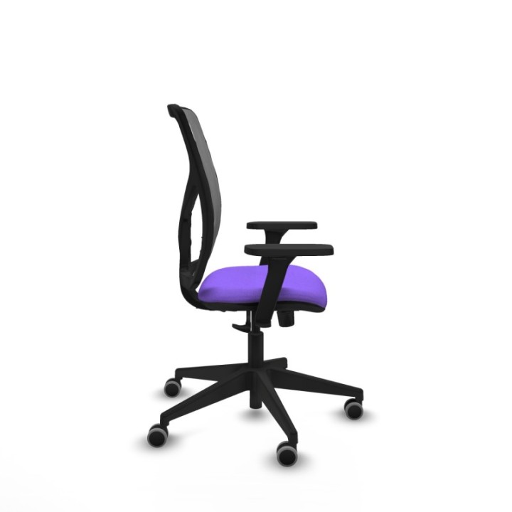 Motilla sincro malla gris bali lila brazos 3D base piramidal  ruedas 65mm engomadas