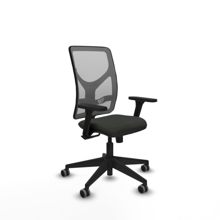 Motilla sincro malla gris bali negro brazos 3D base piramidal  ruedas 65mm engomadas