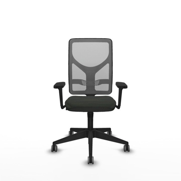 Motilla sincro malla gris bali negro brazos 3D base piramidal  ruedas 65mm engomadas