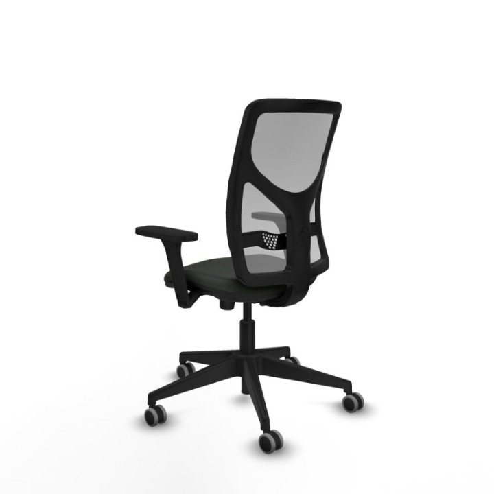 Motilla sincro malla gris bali negro brazos 3D base piramidal  ruedas 65mm engomadas