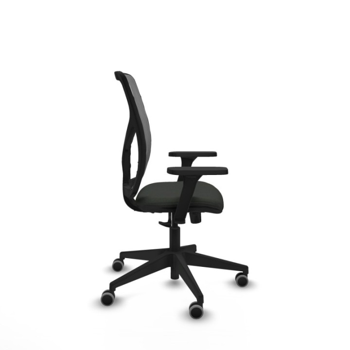 Motilla sincro malla gris bali negro brazos 3D base piramidal  ruedas 65mm engomadas