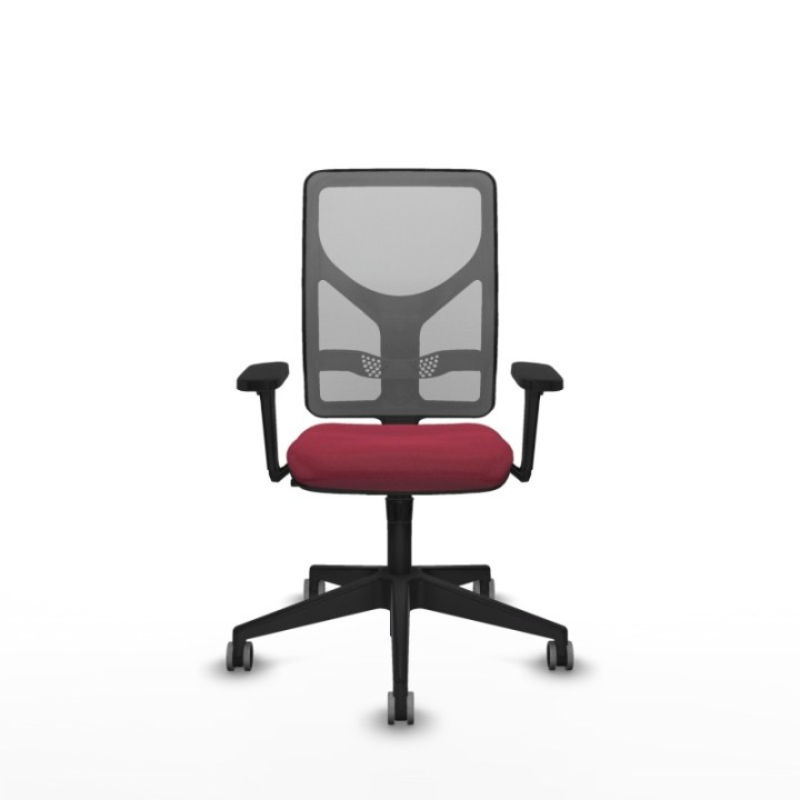 Motilla sincro malla gris bali granate brazos 3D base piramidal  ruedas 65mm engomadas