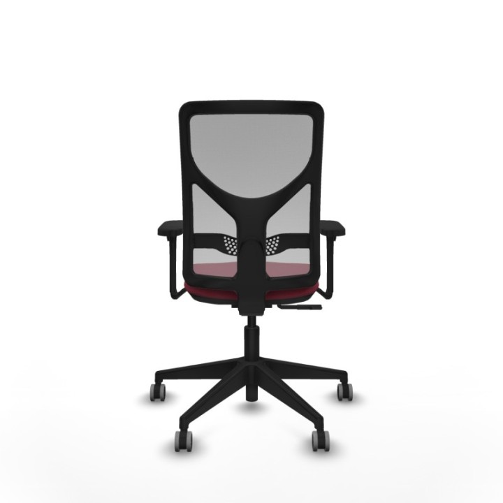 Motilla sincro malla gris bali granate brazos 3D base piramidal  ruedas 65mm engomadas