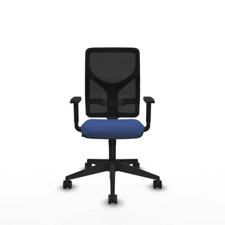 Motilla sincro malla negra bali azul marino brazos 1D base piramidal  ruedas 65mm nailon