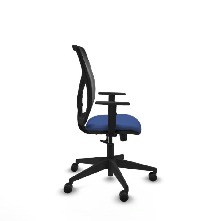 Motilla sincro malla negra bali azul marino brazos 1D base piramidal  ruedas 65mm nailon