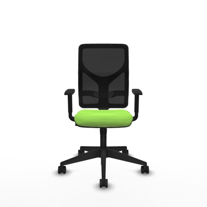 Motilla sincro malla negra bali pistacho brazos 1D base piramidal  ruedas 65mm nailon