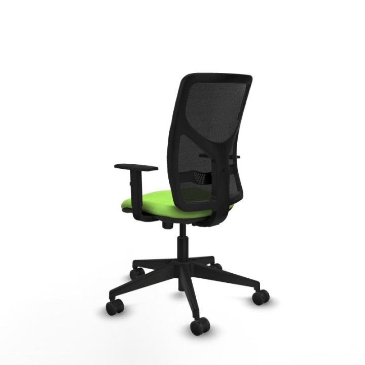 Motilla sincro malla negra bali pistacho brazos 1D base piramidal  ruedas 65mm nailon