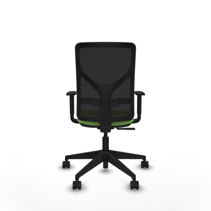 Motilla sincro malla negra bali pistacho brazos 1D base piramidal  ruedas 65mm nailon