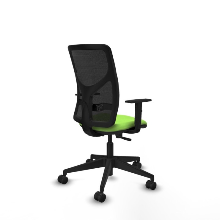 Motilla sincro malla negra bali pistacho brazos 1D base piramidal  ruedas 65mm nailon