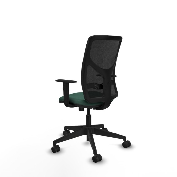 Motilla sincro malla negra bali verde botella brazos 1D base piramidal  ruedas 65mm nailon